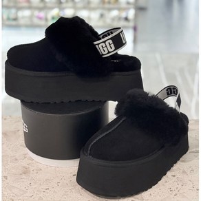 어그 UGG 24F W 여성 로고 밴딩 플랫폼 펀케트 샌들 1664303543 블랙