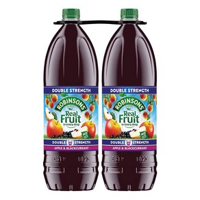 로빈슨 리얼 과일 더블 스트렝스 애플 블랙커런트 스쿼시 Robinsons Real Fuit Double Stength Apple Blackcuant Squash, 1.75L, 2개