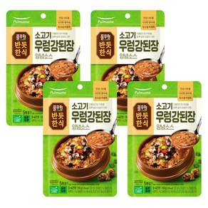 풀무원 반듯한식 소고기 우렁강된장 양념소스, 150g, 4개