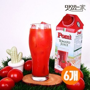 포미 착즙 100% 첨가물 없는 이탈리아산 토마토주스 750ml x 6개