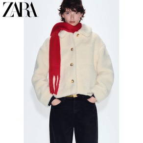 자라 양털 루즈핏 자켓 zara