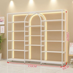 아치형 디스플레이 진열대 북유럽 뷰티샵 매장 유럽풍, 선반형 150x30x200 흰프레임화이트보드, 1개