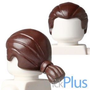 레고 헤어 남자 꽁지머리 - 다크 브라운 Dak Bown Minifig Hai Staight Cut and Shot Ponytail 6104426 17630, 다크브라운, 1개