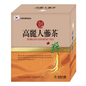 송원 고려인삼차 40T 분말스틱차, 1개, 3g, 40개입, 3g