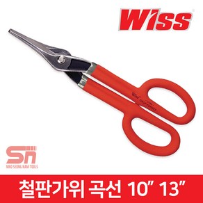 WISS 위스 V10N V19N 다목적 함석 철판 가위 곡선날, V10N(10인치), 1개