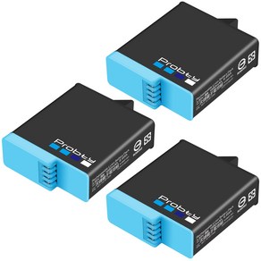 GoPo Heo 8 Heo 7 Heo 6 용 정품 Pobty 블랙 배터리 완전 디코딩 1680mAh, 3개