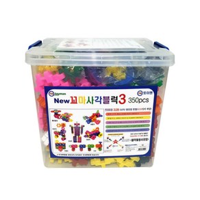 토이맨 뉴 꼬마사각 블럭 350p, 혼합색상, 1세트