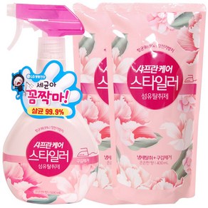 샤프란케어 스타일러 섬유탈취제 은은한 향 500+400ml 1-3개 구성, 용기 1개, 02.리필 2개, 1개, 400ml