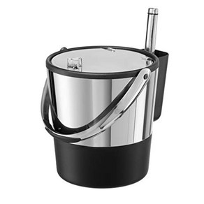 Oggi Insulated Ice Bucket 4 Quat / 3.8 L Stainless Steel Black, 1개