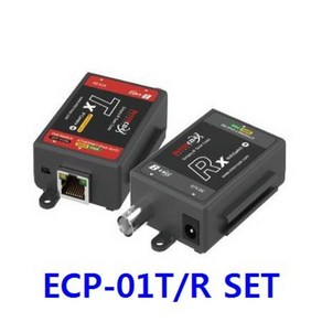 인터코엑스 리피터 ECP-01-SET IP카메라 동축 케이블 변환기 EOC POE 컨버터, 1개