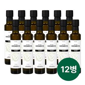 내츄럴바이 최상급 HASS품종 100% 엑스트라버진 아보카도오일, 250ml, 12개