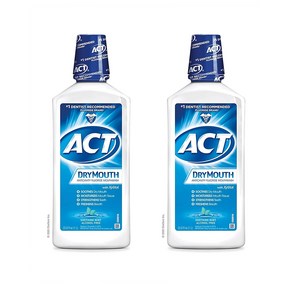 ACT 액트 마우스워시 1L 2팩 수딩민트 ACT Total Cae Anticavity Fluoide Mouthwash Dy Mouth Mint, 2개