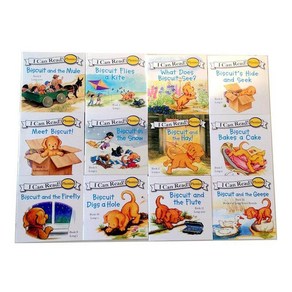 12 Books/Set I Can Read Phonics Pig / Fancy Nancy 아이캔리드 아이들 잠자리 이야기 그림책, Biscuit Dog (blue)