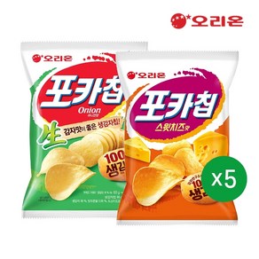 오리온 포카칩 스윗치즈(60g)5개+포카칩 어니언(66g)5개, 1개