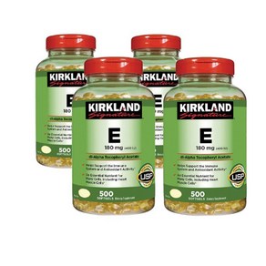 커클랜드 비타민 E 400IU 500정 (소프트젤) Kikland Vitamin 400 E IU 500Sgels -4개 SET, 4개