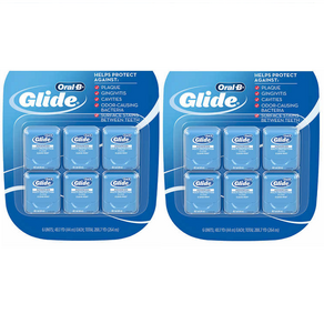 오랄-비 글라이드 어드밴스 치실 12팩 Oal-B Glide Advanced Multi-Potection Floss, 12개