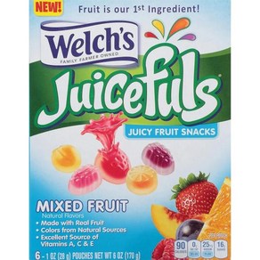 웰치스 Welchs Juicefuls Juicy Fruit Snacks 혼합 과일 170g6온스