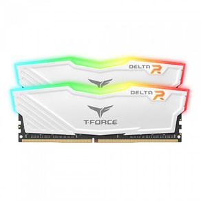 TeamGoup T-Foce DDR4-3200 CL16-20-20 Delta RGB 화이트 패키지 서린 (32GB(16Gx2)), 2개