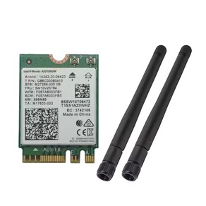 인텔 AX210NGW Wifi 6E 무선랜카드 (외장안테나 + 케이블 포함), 1개