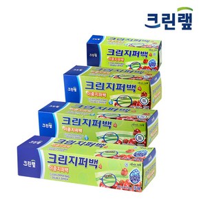 크린랩 크린 이중 지퍼백 미니/소/대/특대 (4set) 묶음 위생 비닐 크린랲