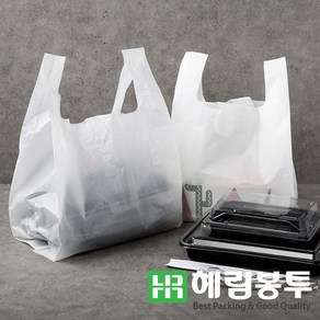 배달봉투 손잡이비닐 배민봉투 치킨 족발포장 테이크아웃 쇼핑백, 100장