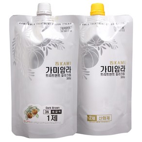 가미암라 트리트먼트 칼라크림 300g, 5N 자연갈색, 1개