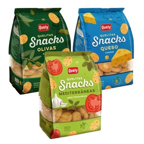 (무료배송)퀼리 스낵 올리브 150g+지중해 150g+치즈 150g 3개세트, 3개, 150g