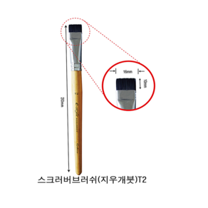 루벤스 수채화 지우개붓 스크러버브러쉬 T2호 평붓2, 1개, T2