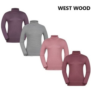 웨스트우드 WESTWOOD 보온이 우수한 여성 겨울 잔스트라이프 터틀넥 티셔츠 WM4WTTR410