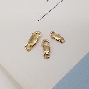 14k 트리거 클래습 일자형 붕어 잠금 장식 DIY 부자재 재료, 소(3*8mm), 1개