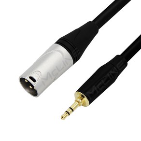 맥라인 스테레오 3.5mm TRS 1/8 to XLR 캐논/숫 PC 앰프 믹서 음향 연결선 오디오 스피커 케이블 McLine MC-HA28