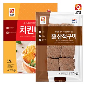 팔도맛쟁이 사조오양 치킨너겟 1kg + 숯불구이맛 고기산적 1kg