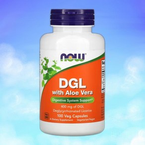 나우푸드 DGL 감초추출물 400mg 100캡슐 NOWFOOD 디지엘 알로에베라잎추출물, 1세트, 100정