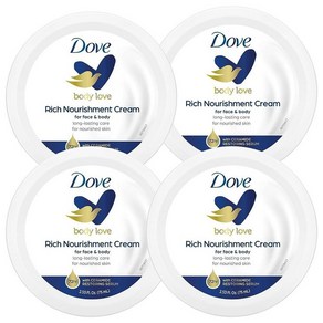 Dove 너리싱 바디 케어 페이스 핸드 및 리치 영양 크림 4팩 각 병 71.7g, 2.53 Ounce (Pack of 4), 4개