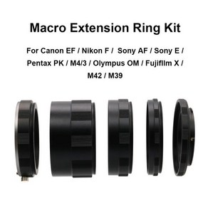 Canon EF /Nikon F /Sony AF /Sony E / Pentax PK /M4/3 /Olympus OM /FujifIlm X /M42 /M39 마운트 용 매크로 확장, Fo Olympus OM, 06 Fo Olympus OM