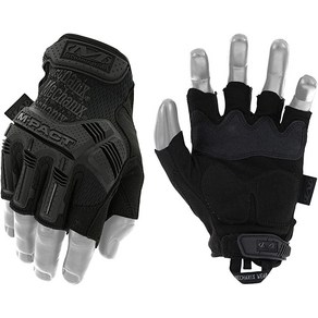 Mechanix Wea: 엠팩트 코버트 핑거리스 전술 작업 글러브(라지 올 블랙), 1개