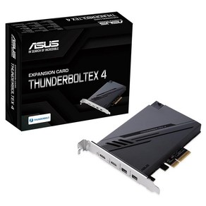 ASUSTek 확장 카드 ThunderboltEX 4 듀얼 Thunderbolt 4 (USB-C) 포트 DisplayPort 1.4 PCIe 3.0x4 인터페이스