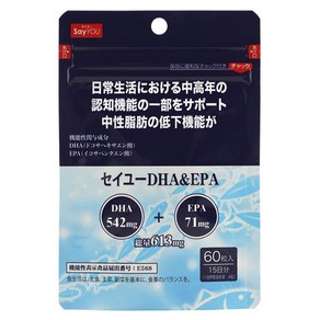 세이유 DHA 542mg 앤 EPA 71mg 소프트젤, 1개, 60정