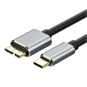 C타입 to USB3.0 MicoB LG그램노트북 맥북 스마트폰 갤럭시북 to 씨게이트 삼성외장하드 연결케이블, 1m, 1개