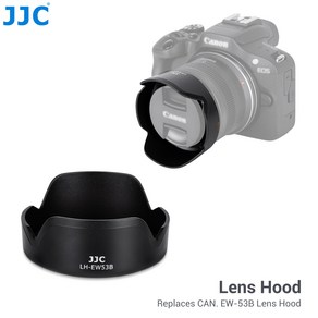 JJC ﻿캐논 RF-S 10-18mm f/4.5-6.3 IS STM 렌즈 후드 꽃무늬형 EW-53B, 1개