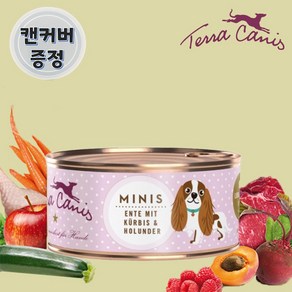 테라카니스 캔 미니 오리와 호박 강아지 습식사료캔 주식캔 + 캔커버 증정, 100g, 1개, 오리