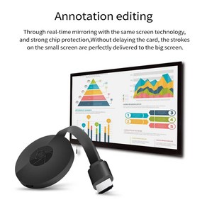 크롬캐스터 동글 호환 4K 무선 WiFi TV 어댑터 2.4GHz HDMI 디스플레이, 1개