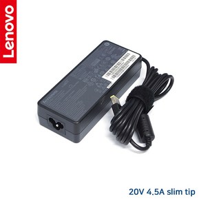 Lenovo 20V 4.5A 90W slim tip 노트북 어댑터, 1개