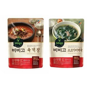 비비고 육개장 500g 4개 + 쇠고기미역국 500g 2개, 1세트