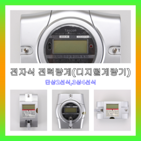 전자식 계량기 디지털 전력량계 단상 2선식 삼상 4선식 태스콘 국산 인증품, 단상2선식(가로형), 60A, 1개