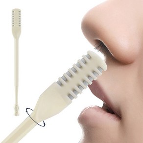 양날 수동 코털 제거기 안전한 콧털정리 면봉 귀이개 결합, 1세트, 3개입