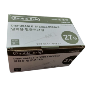 더블세이프 일회용 멸균주사침 27G 13mm 100개입, 1개