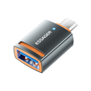 Essage USB 3.0 5A A타입 to C타입 라이트닝/8핀 마이크로 5핀 OTG 변환 젠더, 1개, usb-mico