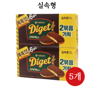 오리온 다이제 초코 312g 2번들 대용량 실속형, 624g, 5개