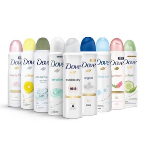 미국 도브 Dove 데오도란트 스프레이 다양한 10가지 향 세트 48시간 보호 보습 크루얼티 프리 150 mL, 150ml, 1세트